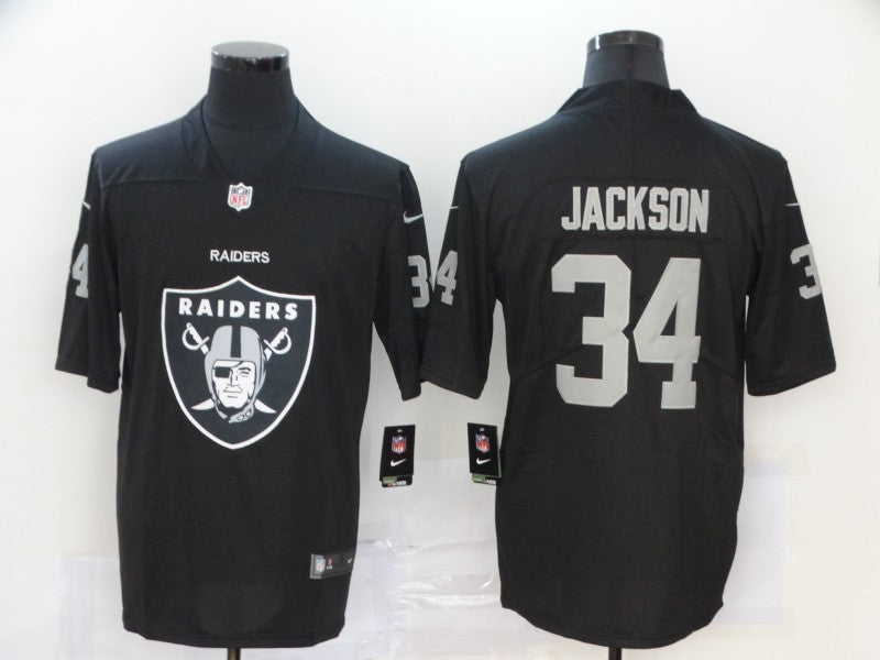 Men’s Las Vegas Raiders #34 Bo Jackson Black Alternate Jersey