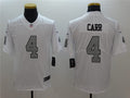 Men’s Las Vegas Raiders #4 Derek Carr Nike White Color Rush Legend Player Jersey