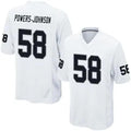 Men’s Las Vegas Raiders #58 Jackson Powers-Johnson Nike White Vapor F.U.S.E. Limited Player Jersey