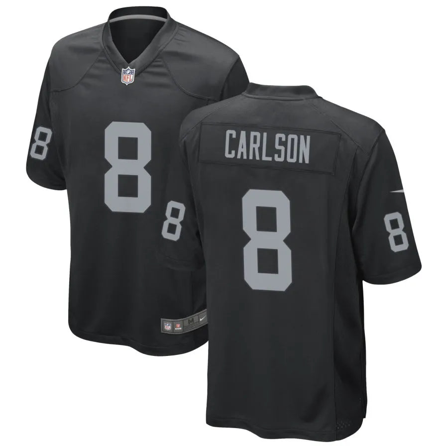 Mens Las Vegas Raiders #8 Daniel Carlson Nike Black Vapor F.U.S.E. Limited Player Jersey