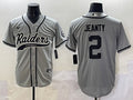 Men’s Las Vegas Raiders Ashton Jeanty #2 Gray Jersey