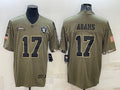 Men’s Las Vegas Raiders Davante Adams #17 Olive 2022 Salute To Service Limited Jersey