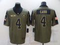 Men’s Las Vegas Raiders Derek Carr #4 Brown Authentic Jersey