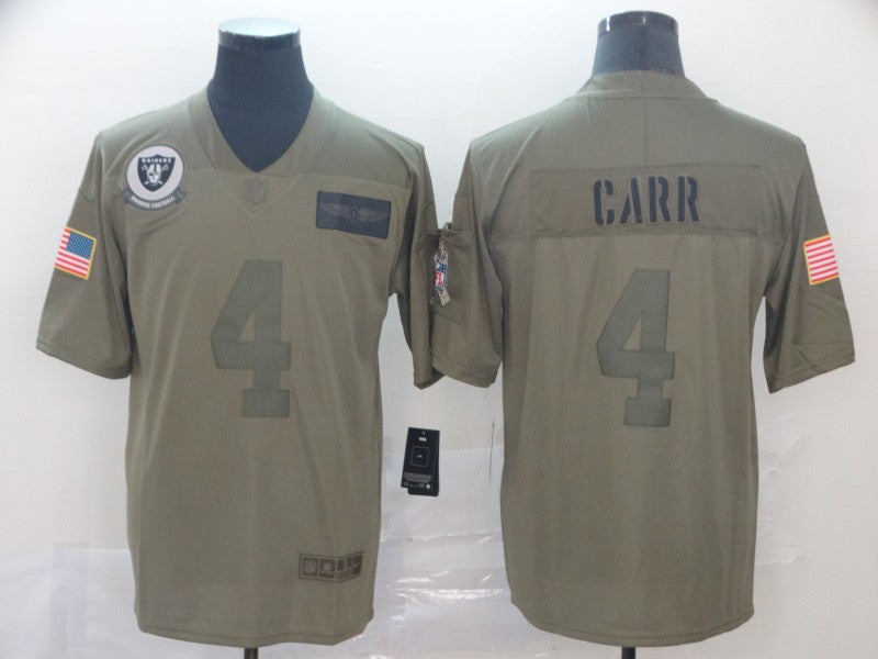 Men’s Las Vegas Raiders Derek Carr #4 Brown Jersey