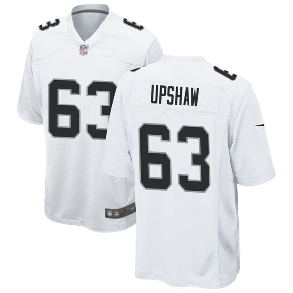 Mens Las Vegas Raiders Retired Player #63 Gene Upshaw Nike White Vapor Untouchable Limited Jersey
