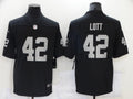 Men’s Las Vegas Raiders Ronnie Lott #42 Black Jersey