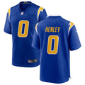 Men’s Los Angeles Chargers #0 Daiyan Henley Nike Royal Gold 2nd Alternate Vapor Limited Jersey