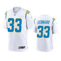 Men’s Los Angeles Chargers #33 Deane Leonard White Vapor Limited Player Jersey