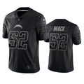 Mens Los Angeles Chargers #52 Khalil Mack Black Reflective Limited Jersey