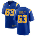 Mens Los Angeles Chargers #63 Corey Linsley Nike Royal Gold 2nd Alternate Vapor Limited Jersey