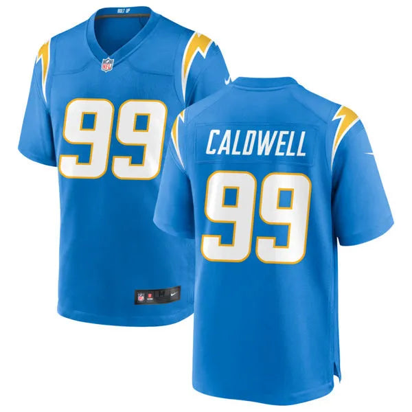 Men’s Los Angeles Chargers #99 Jamaree Caldwell Nike Powder Blue Vapor F.U.S.E. Limited Jersey