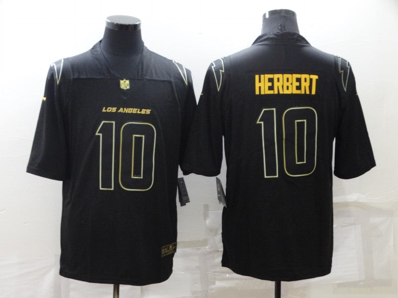 Men’s Los Angeles Chargers Justin Herbert #10 Black Jersey