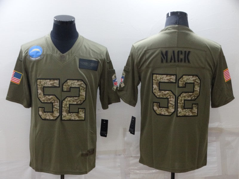 Men’s Los Angeles Chargers Khalil Mack #52 Brown Jersey