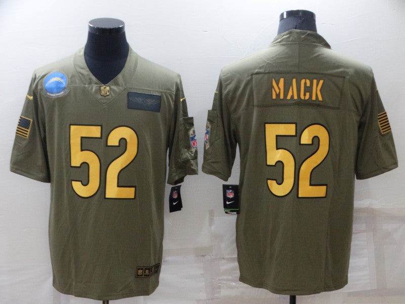 Men’s Los Angeles Chargers Khalil Mack #52 Brown Jersey