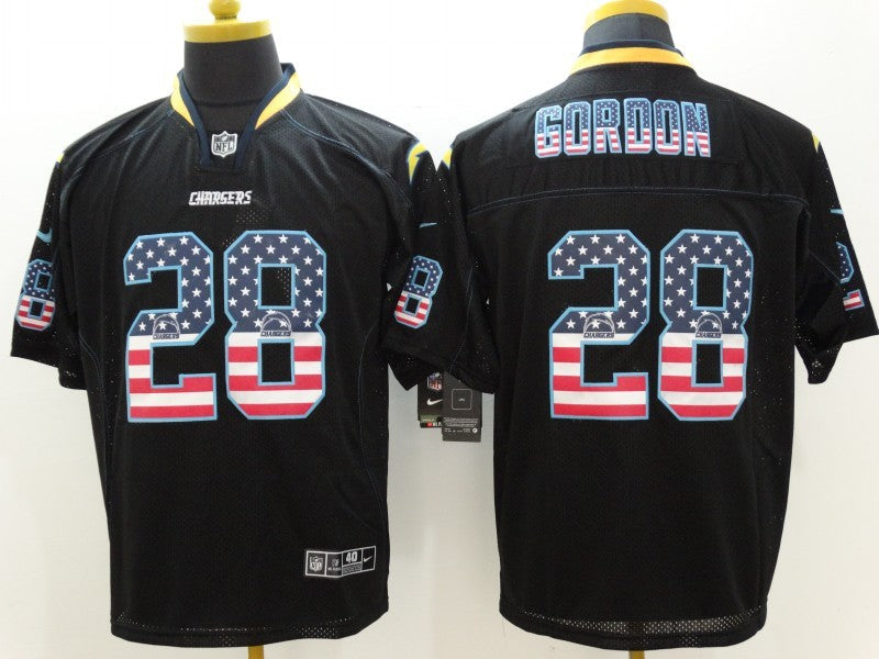 Men’s Los Angeles Chargers Melvin Gordon III #28 Black Jersey