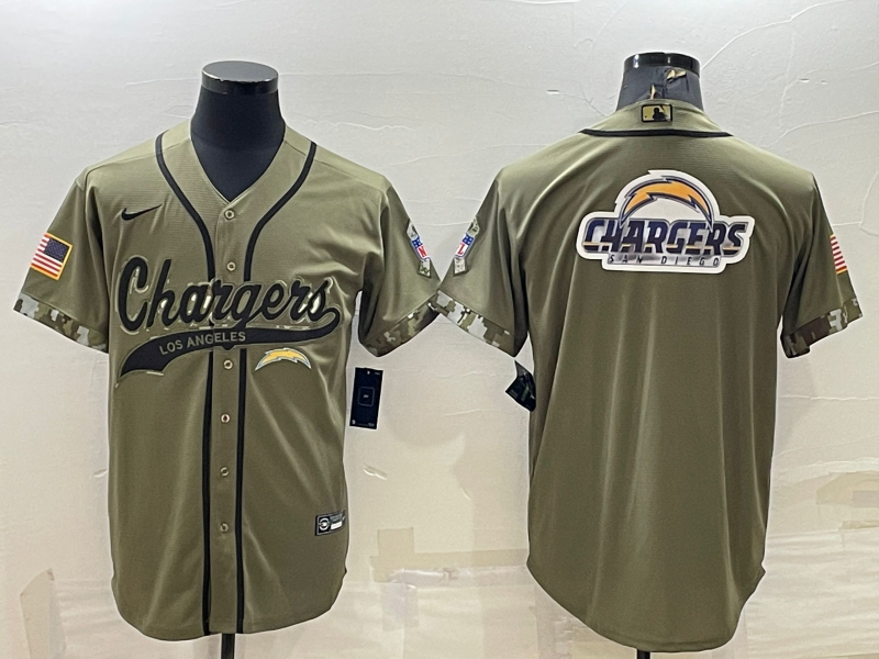 Men’s Los Angeles Chargers Olive 2022 Salute To Service Limited Jersey