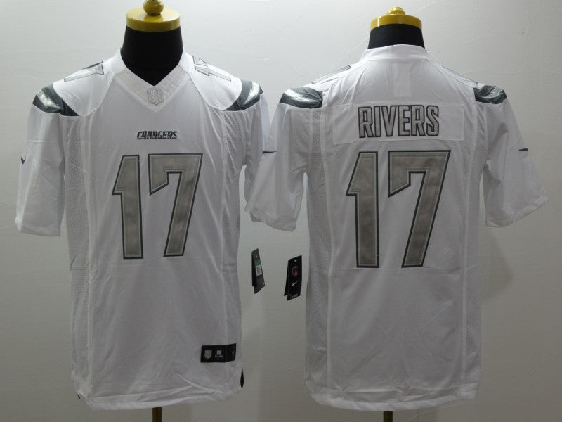 Men’s Los Angeles Chargers Philip Rivers #17 White Jersey