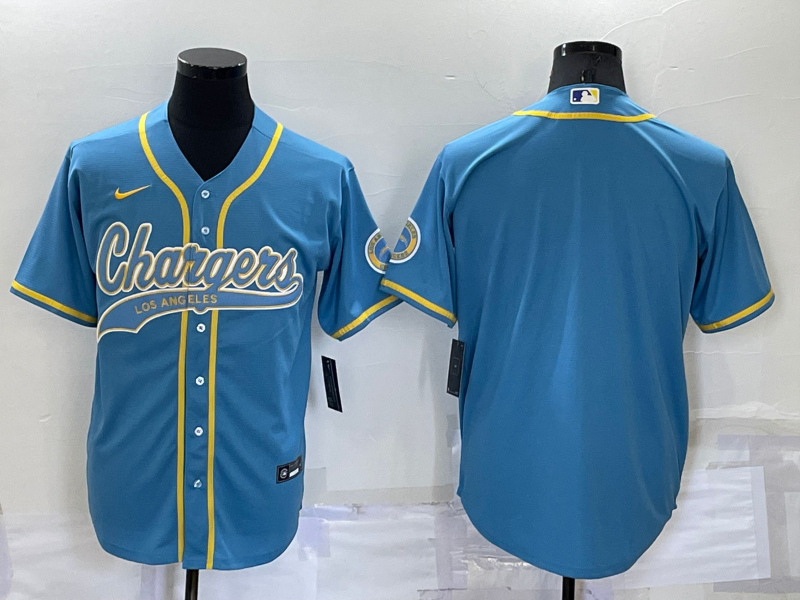 Men’s Los Angeles Chargers Powder Blue Blank Jersey