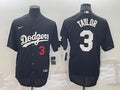 Men’s Los Angeles Dodgers Chris Taylor #3 Black Stitched Jersey