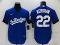 Men’s Los Angeles Dodgers Clayton Kershaw #22 Blue Stitched Jersey
