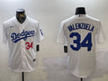 Men’s Los Angeles Dodgers Fernando Valenzuela #34 White Jersey