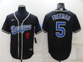 Men’s Los Angeles Dodgers Freddie Freeman #5 Black Alternate Jersey