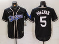 Men’s Los Angeles Dodgers Freddie Freeman #5 Black Jersey