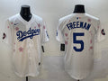 Men’s Los Angeles Dodgers Freddie Freeman #5 White Alternate Jersey