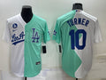 Men’s Los Angeles Dodgers Justin Turner #10 White/Green Baseball Jersey