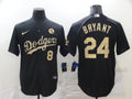 Men’s Los Angeles Dodgers Kobe Bryant #8-24 Black Authentic Jersey
