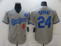 Men’s Los Angeles Dodgers Kobe Bryant #8-24 Gray Jersey