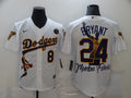 Men’s Los Angeles Dodgers Kobe Bryant #8-24 White Jersey