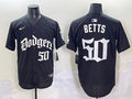 Men’s Los Angeles Dodgers Mookie Betts #50 Black Alternate Jersey