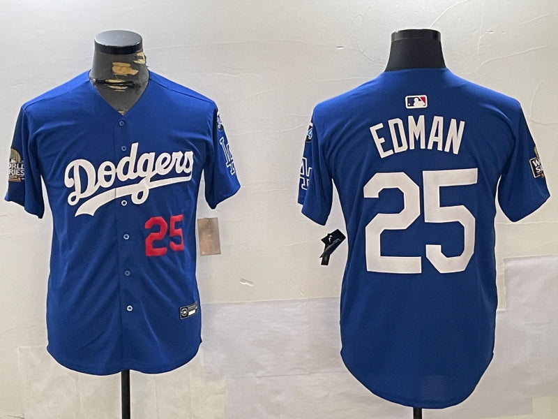 Men’s Los Angeles Dodgers Tommy Edman #25 Royal Jersey
