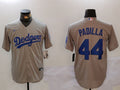 Men’s Los Angeles Dodgers Vicente Padilla #44 Gray Jersey