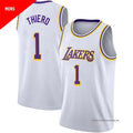 Mens Los Angeles Lakers #1 Adou Thiero Nike White Association Edition Swingman Jersey
