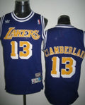 Mens Los Angeles Lakers #13 Wilt Chamberlain  Purple Throwback Swingman Jersey