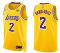 Mens Los Angeles Lakers #2 Jarred Vanderbilt Gold Icon Edition Jersey