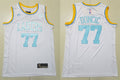 Mens Los Angeles Lakers #77 Luka Doncic White Classic Edition Jersey