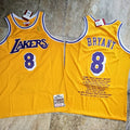 Men’s Los Angeles Lakers #8 Kobe Bryant Yellow 1996-97 Hardwood Classics Soul AU Throwback Jersey