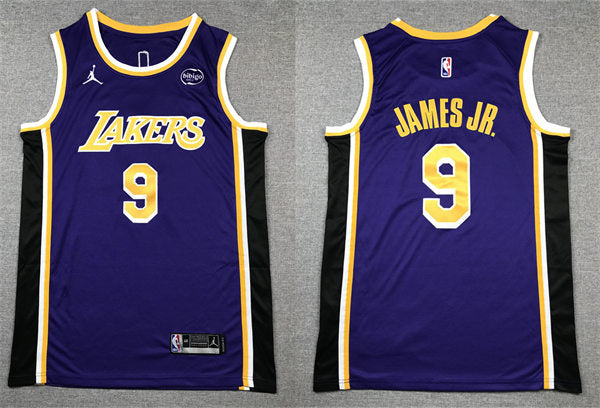 Men’s Los Angeles Lakers #9 Bronny James Jr.  Purple Statement Edition Jersey