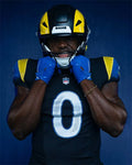 Mens Los Angeles Rams #0 Byron Young Midnight Blue 2025 Rivalries Collection Limited Jersey