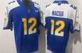Mens Los Angeles Rams #12 Puka Nacua Royal White Gratitude F.U.S.E. Limited Jersey