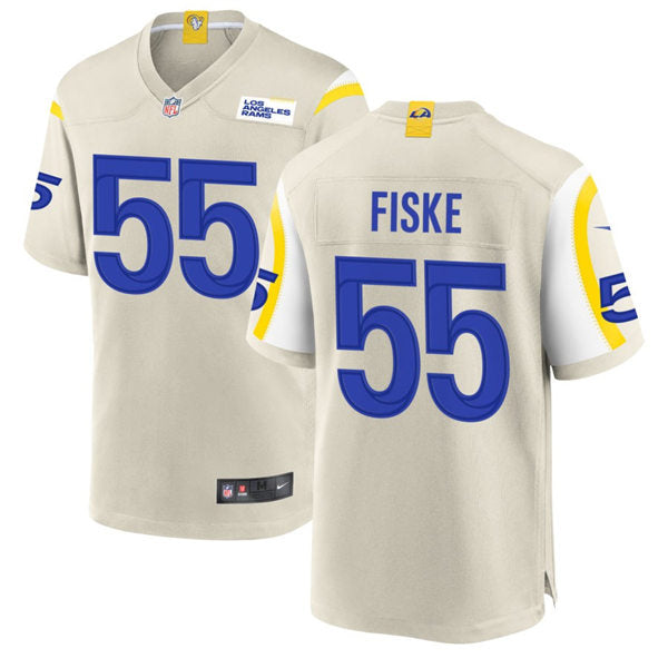Mens Los Angeles Rams #55 Braden Fiske  Nike Bone Vapor Untouchable Limited Jersey