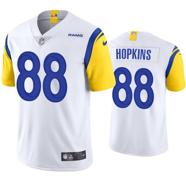 Mens Los Angeles Rams #88 Brycen Hopkins Nike 2021 White Modern Throwback Vapor Limited Jersey