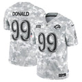 Men’s Los Angeles Rams Aaron Donald #99 Arctic Camo 2024 Salute to Service Retired Limited Jersey