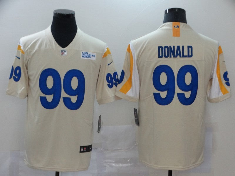 Men’s Los Angeles Rams Aaron Donald #99 Beige Vapor Limited Jersey