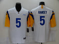 Men’s Los Angeles Rams Jalen Ramsey #5 White Legend Jersey