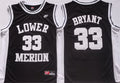 Men’s Lower Merion #33 Kobe Bryant High School Black White Basketball Jersey