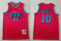 Mens Memphis Grizzlies #10 Mike Bibby Red Mitchell & Ness 1998-99 Hardwood Classic Throwback Jersey